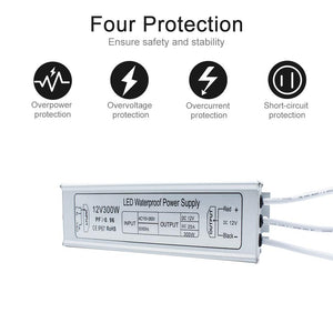 IP67 Waterproof 12V 25A 300W Power Supply