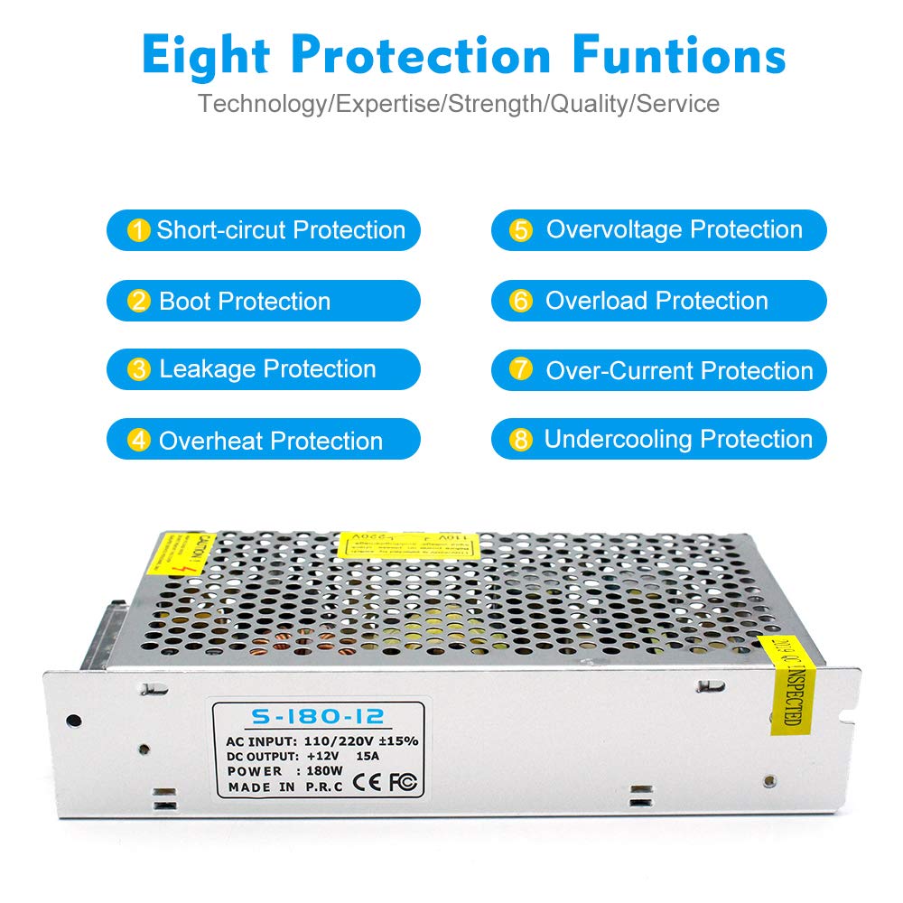 Universal Regulated Switching Power Supply 12V 15A 180W