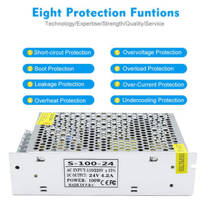 Universal Regulated Switching Power Supply 24V 4.2A 100W