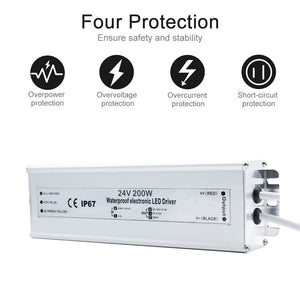 IP67 Waterproof 24V 8.3A 200W Power Supply