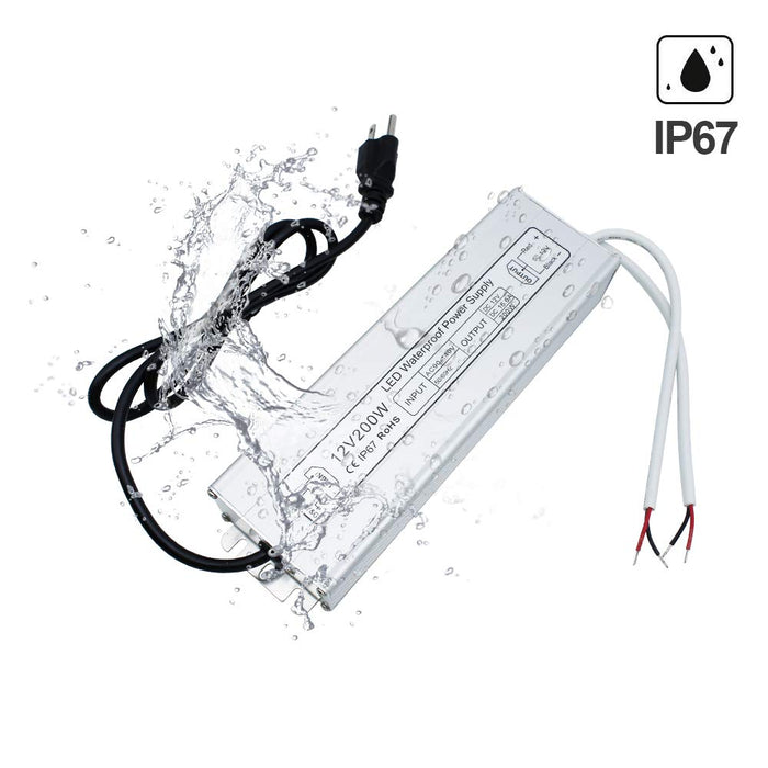 IP67 Waterproof 12V 16.6A 200W Power Supply