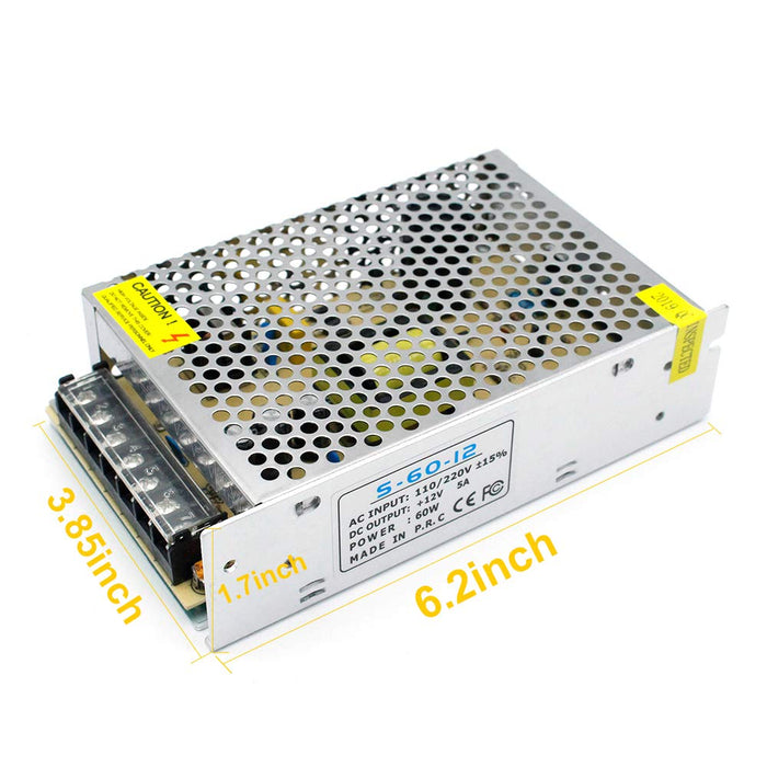 Universal Regulated Switching Power Supply 12V 5A 60W